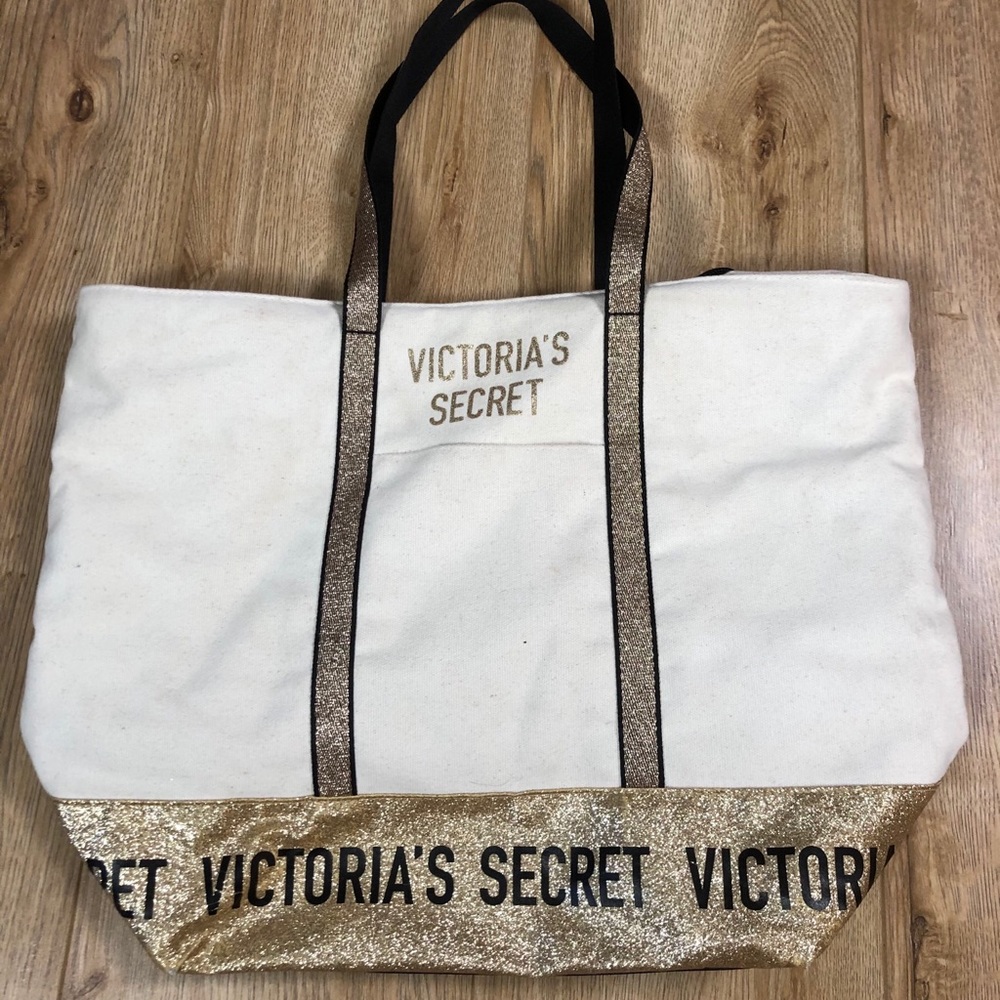 Victoria’s Secret Gold Glitter Tote bag